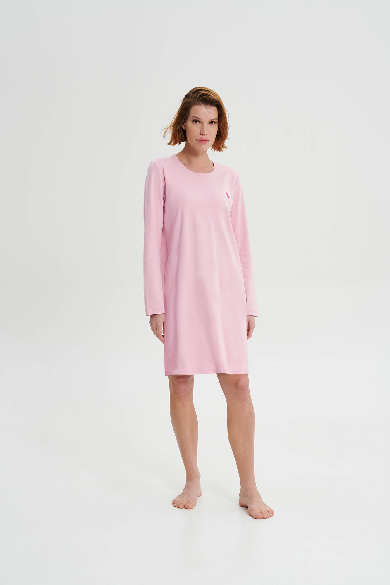 Vamp - Noční košile s dlouhým rukávem 19456 - Vamp pink nectar S