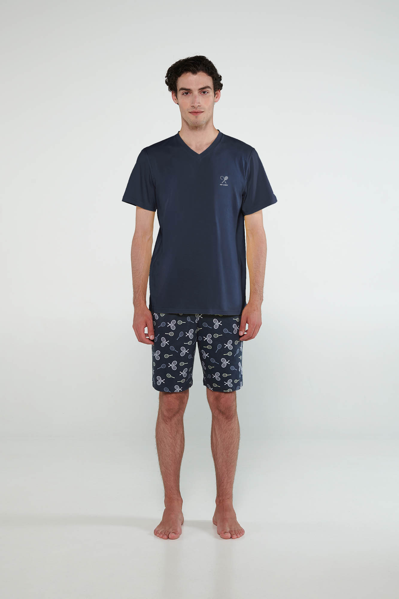 Vamp - Pyžamo s krátkými rukávy 20640 - Vamp gray ombre XL