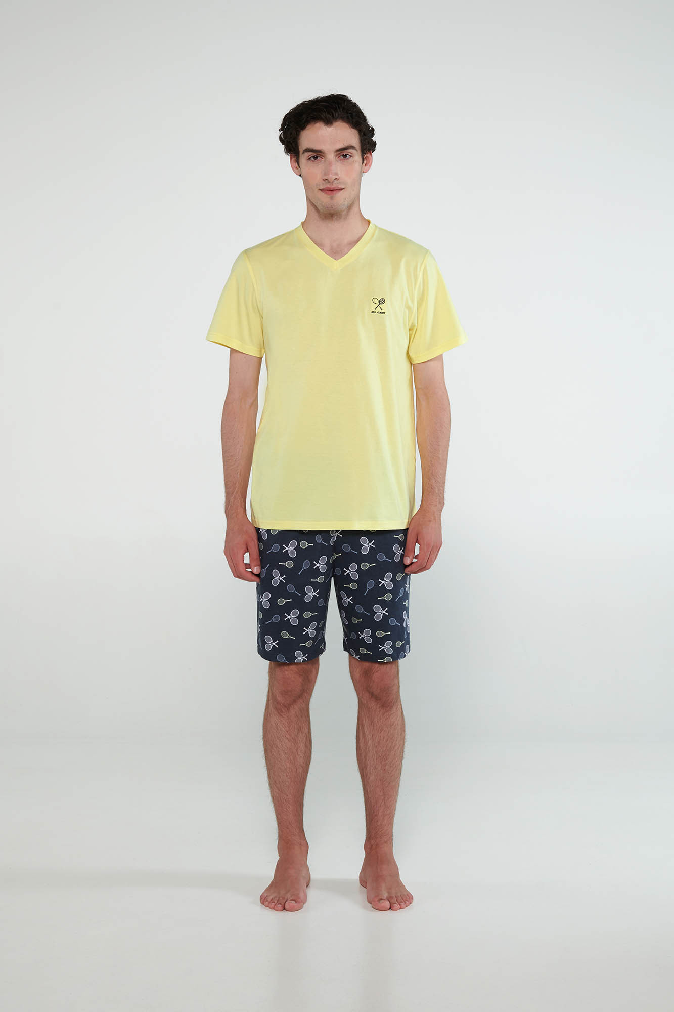 Vamp - Pyžamo s krátkými rukávy 20640 - Vamp yellow iris XL