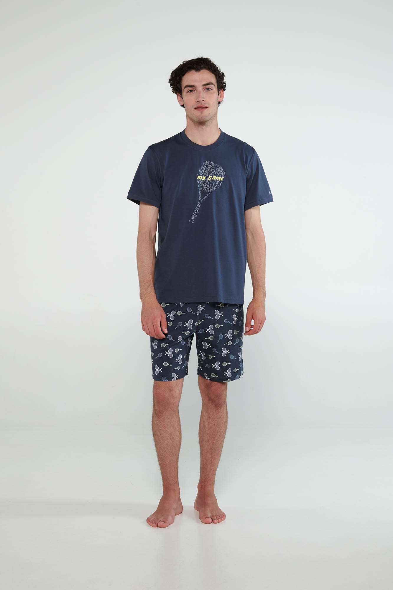 Vamp - Pyžamo s krátkými rukávy 20642 - Vamp gray ombre XL