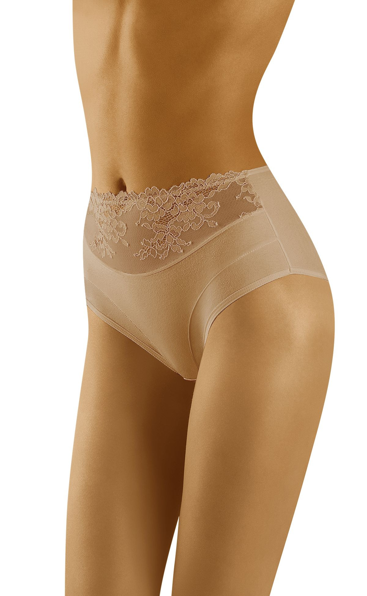 Dámské kalhotky Eco-Hi bottom Beige - Wol-Bar XL