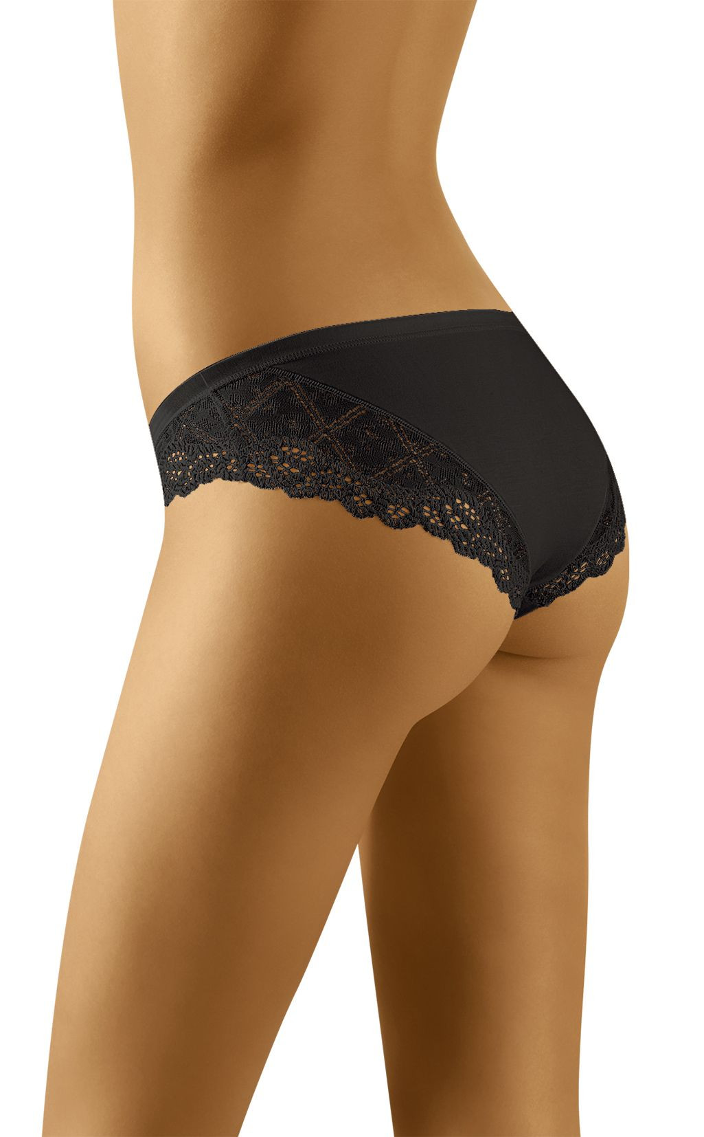 Dámské kalhotky Fluffy Soft Black - Wol-Bar M