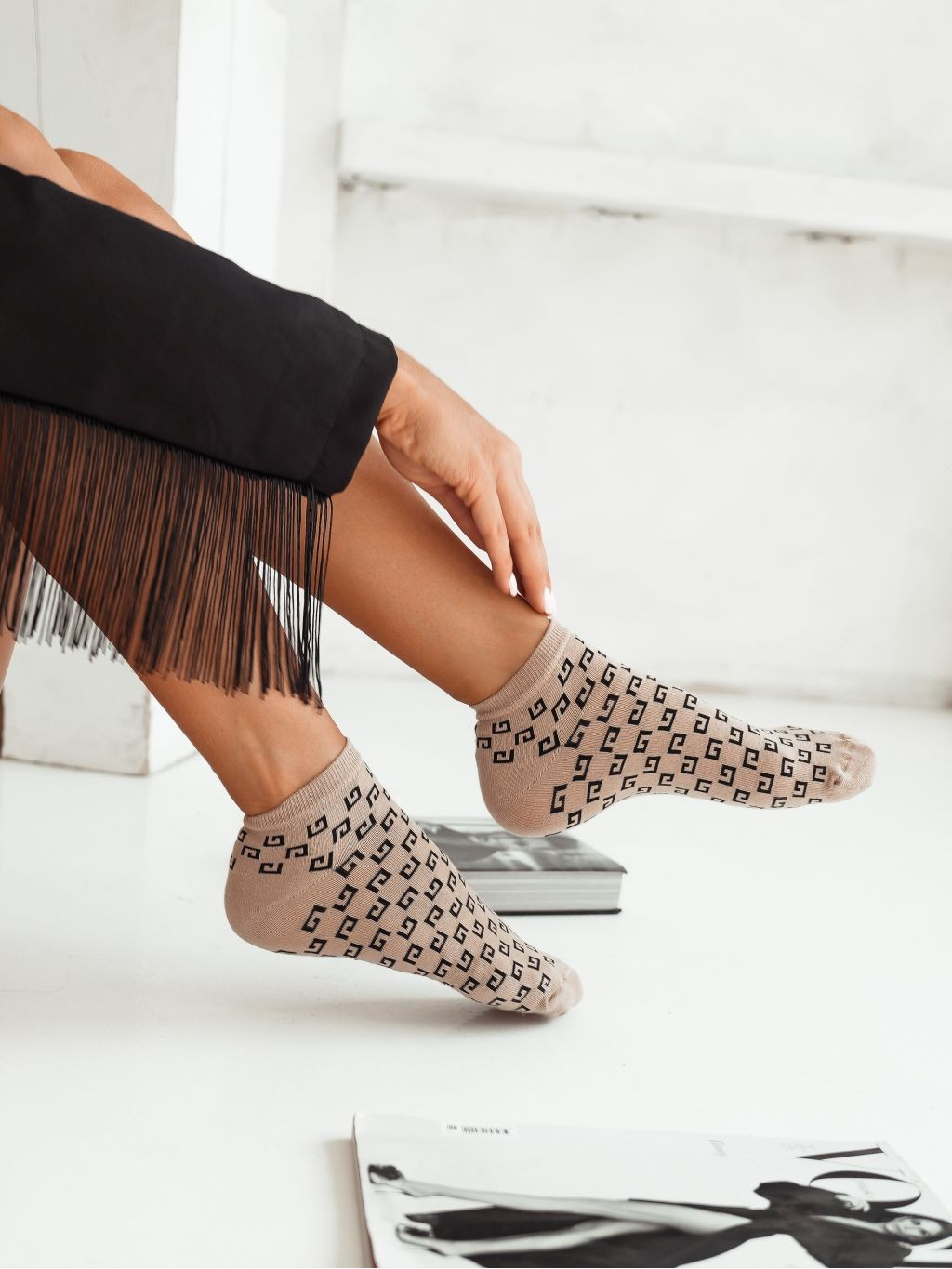 Ponožky Fashion GG Beige - Milena 37/41