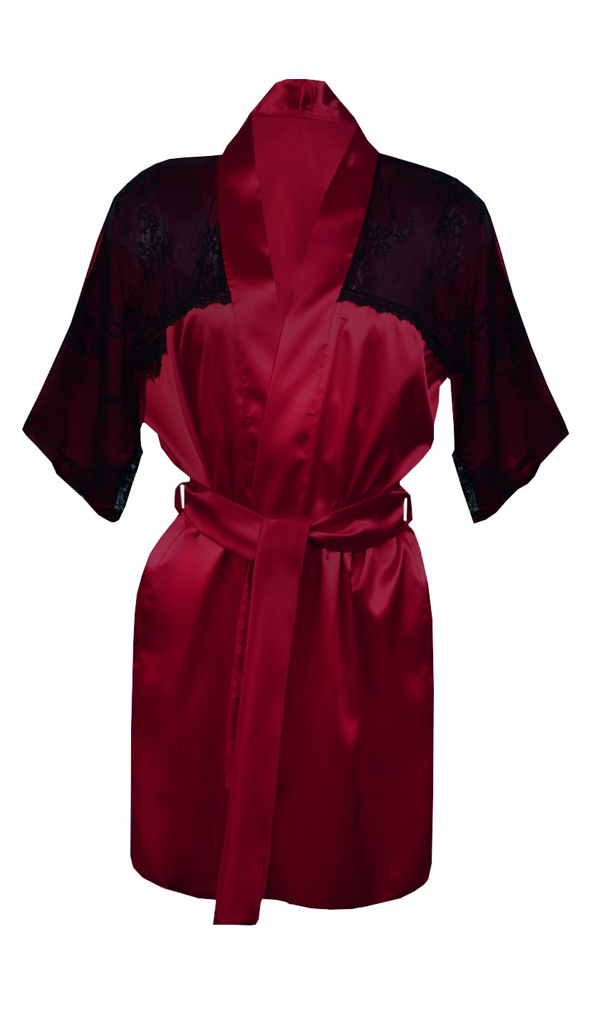 DKaren Housecoat Barbara Crimson 2XL Crimson