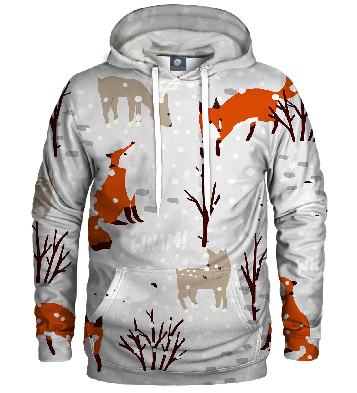 Aloha From Deer What Does The Fox Say Mikina s kapucí H-K AFD148 White M