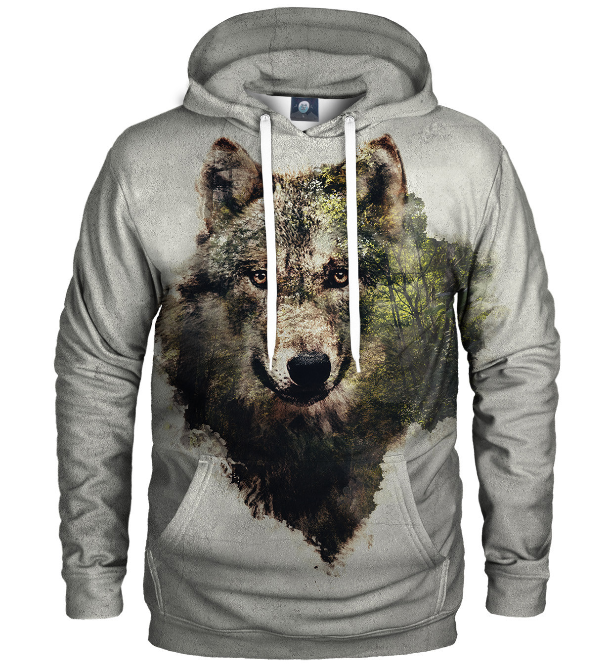 Aloha From Deer Forest Wolf Hoodie H-K AFD1041 Grey XL