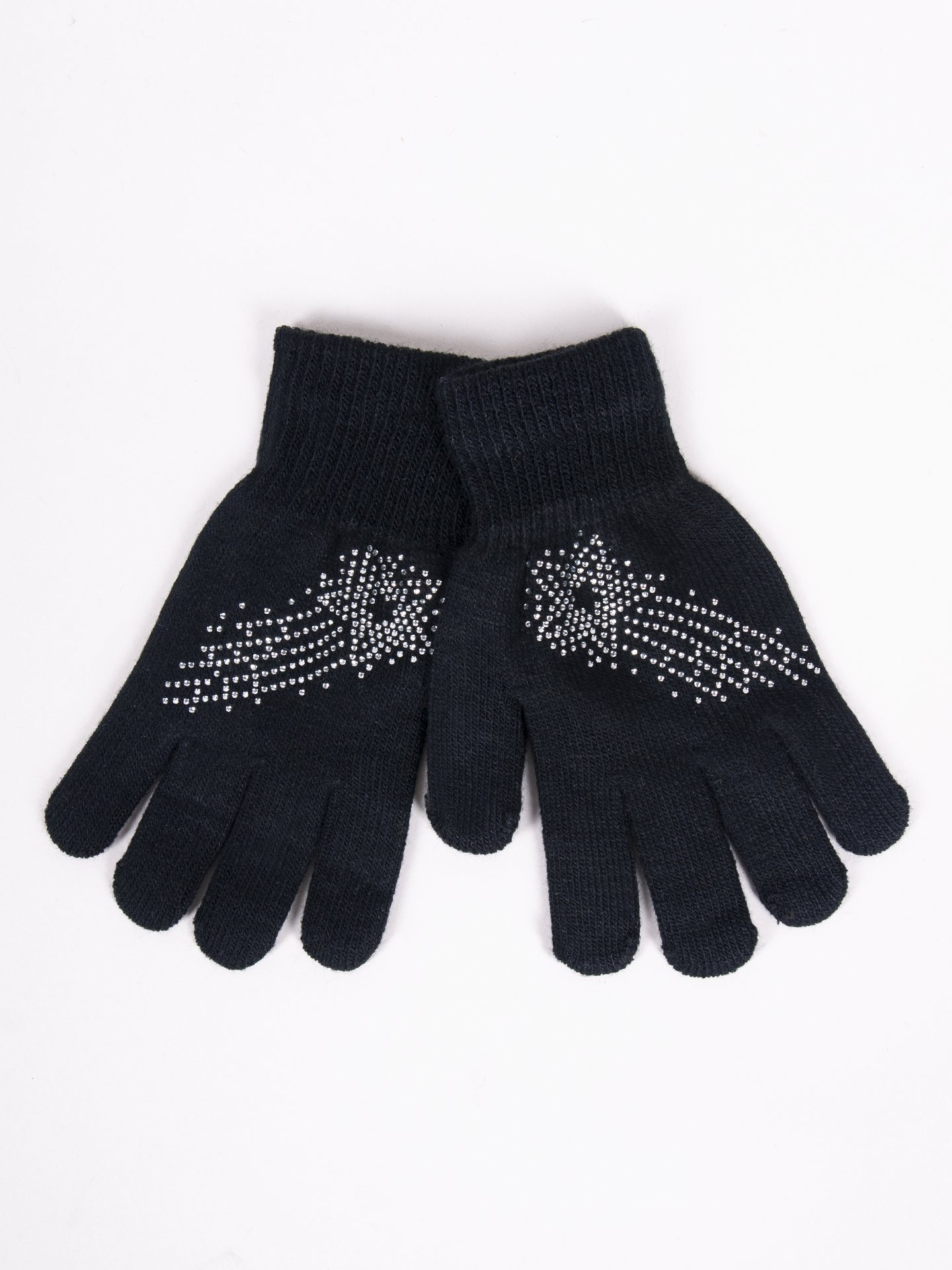 Dívčí pětiprsté rukavice Yoclub s tryskami RED-0216G-AA50-007 Black 18