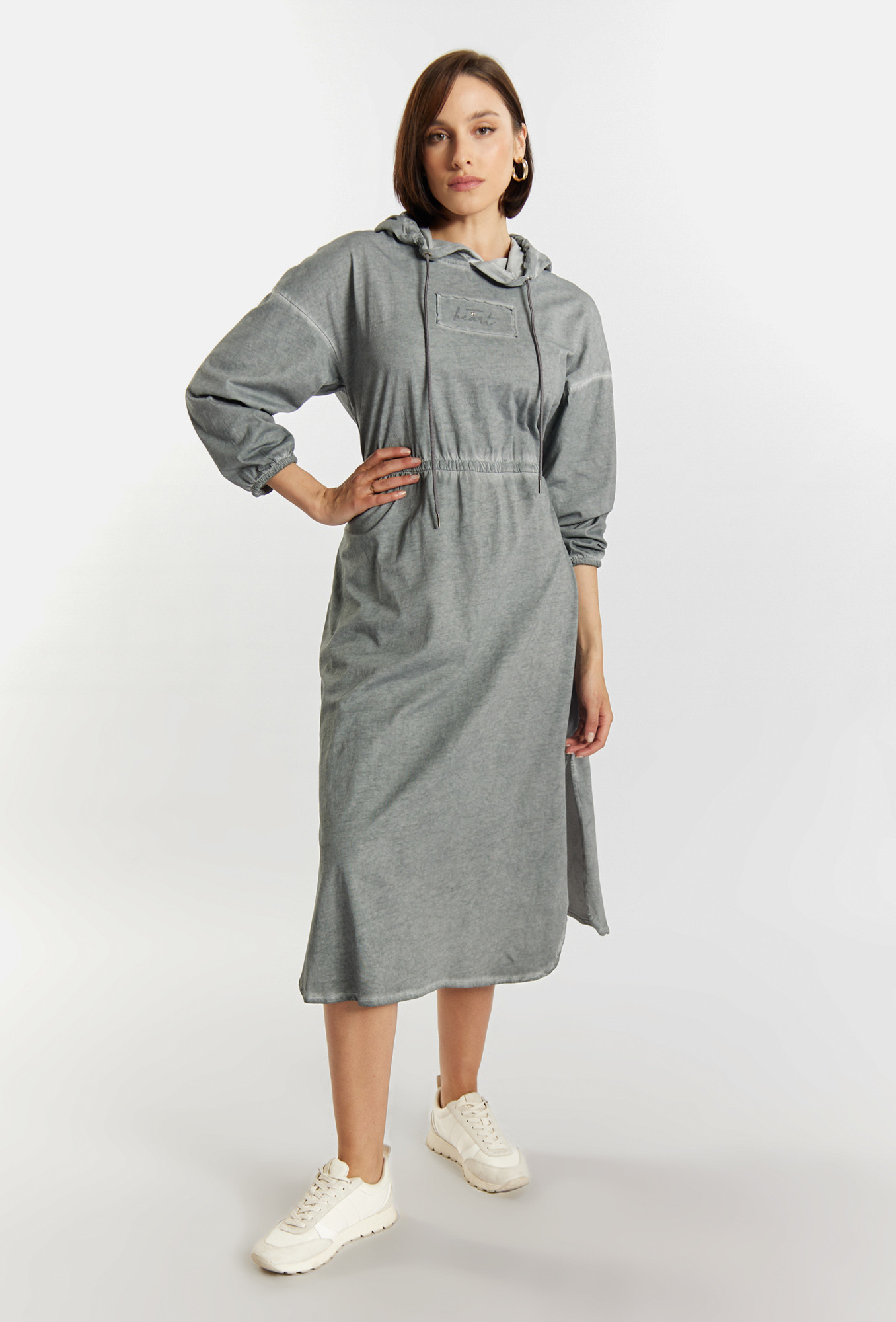 Monnari Šaty Bavlněné šaty se vzorem Grey 36