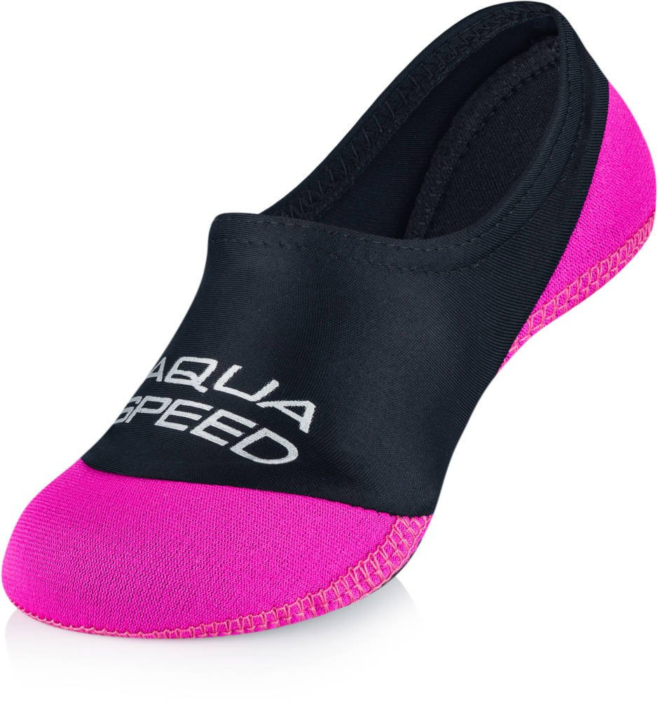 AQUA SPEED Ponožky na plavání Neo Black/Pink Pattern 19 26-27