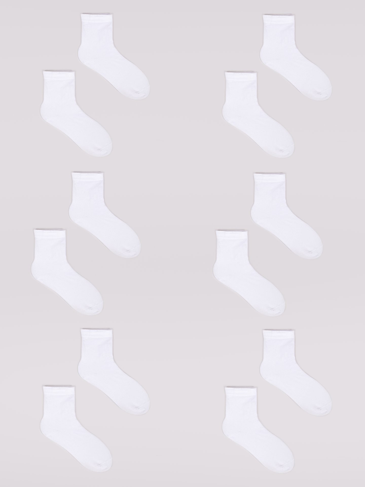 Yoclub Chlapecké hladké bílé ponožky 6-pack SKA-0056C-0100-002 White 31-34