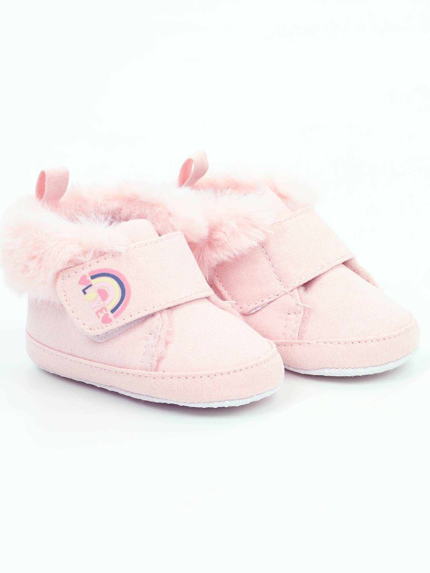 Yoclub Dětská dívčí obuv OBO-0019G-0500 Light Pink 6-12 měsíců