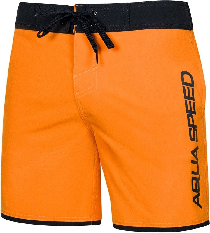AQUA SPEED Plavecké šortky Evan Orange/Black Pattern 75 L