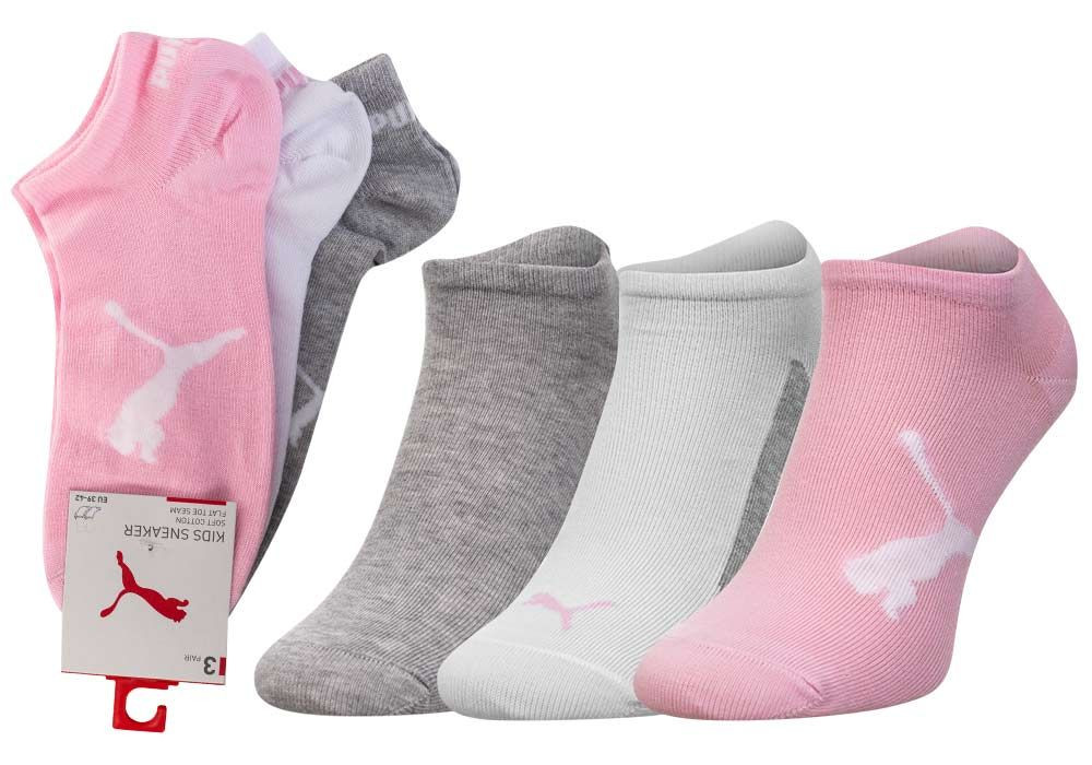 Puma Ponožky 3Pack 907960 Pink/Grey/White 39-42