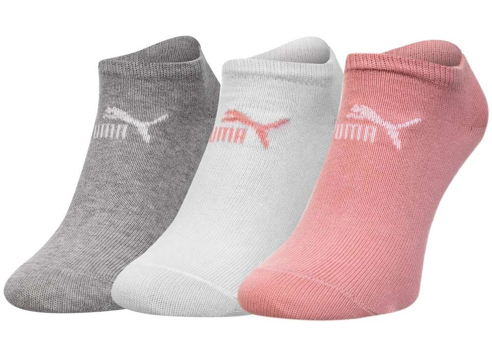 Puma 3Pack Ponožky 887497 Růžová/šedá/bílá 35-38