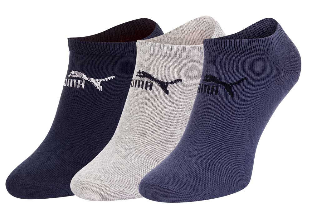 Puma 3Pack Ponožky 887497 Námořnická modrá/modrá/šedá 35-38