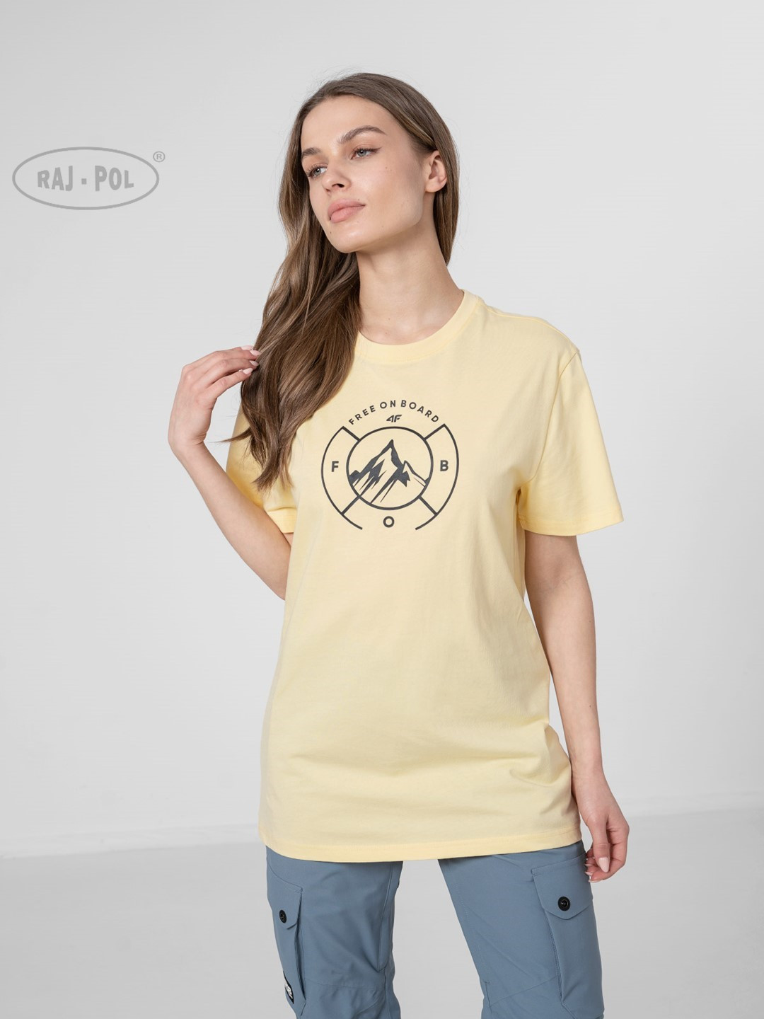 4F T-Shirt TSD011 73S Světle žlutá XL