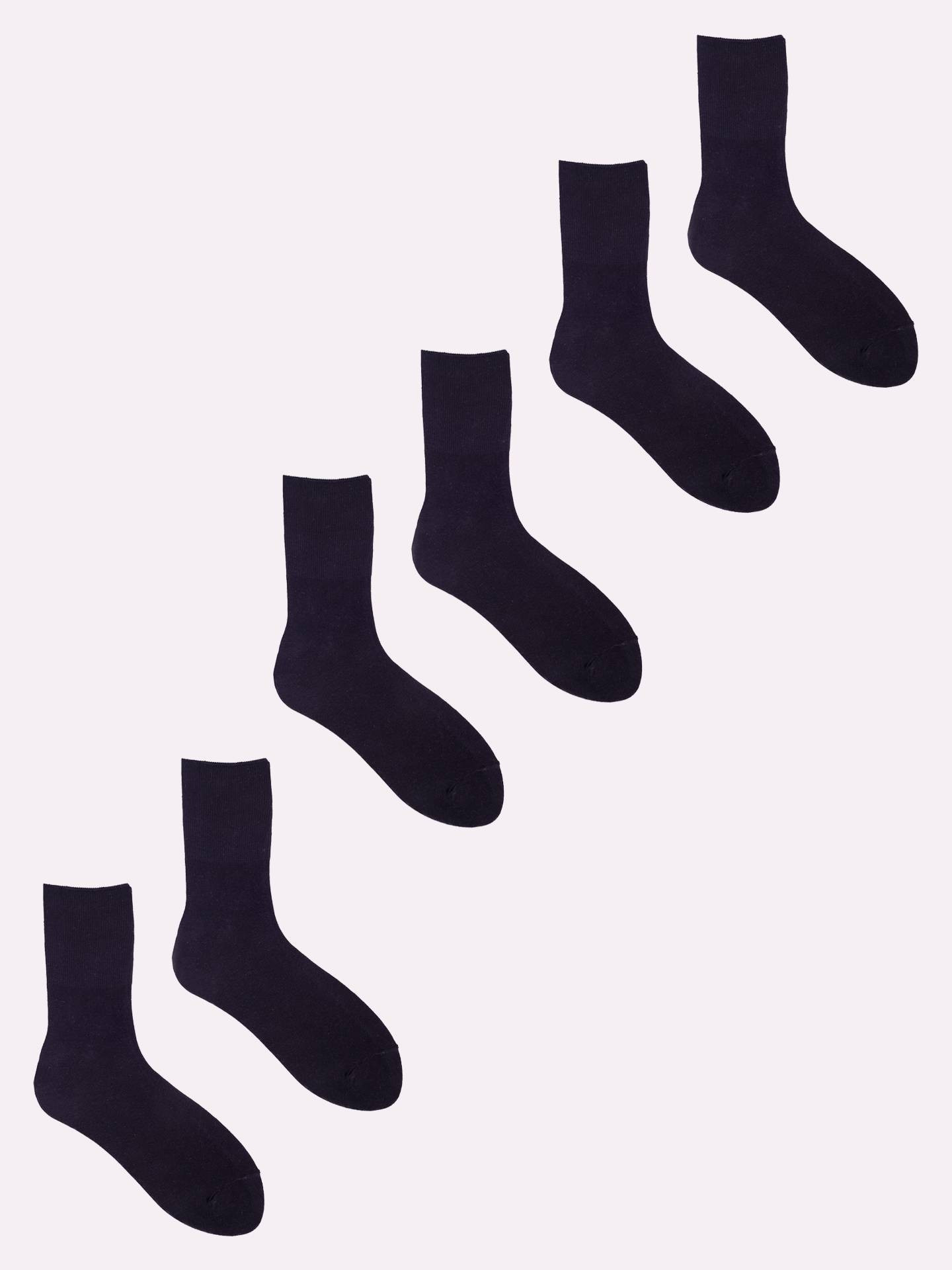 Yoclub Bezešvé ponožky 3-Pak SKA-0058F-3400 Black 39-42