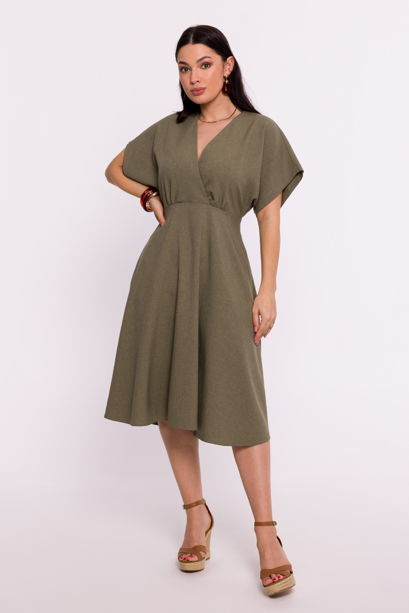 BeWear Šaty B278 Olive L