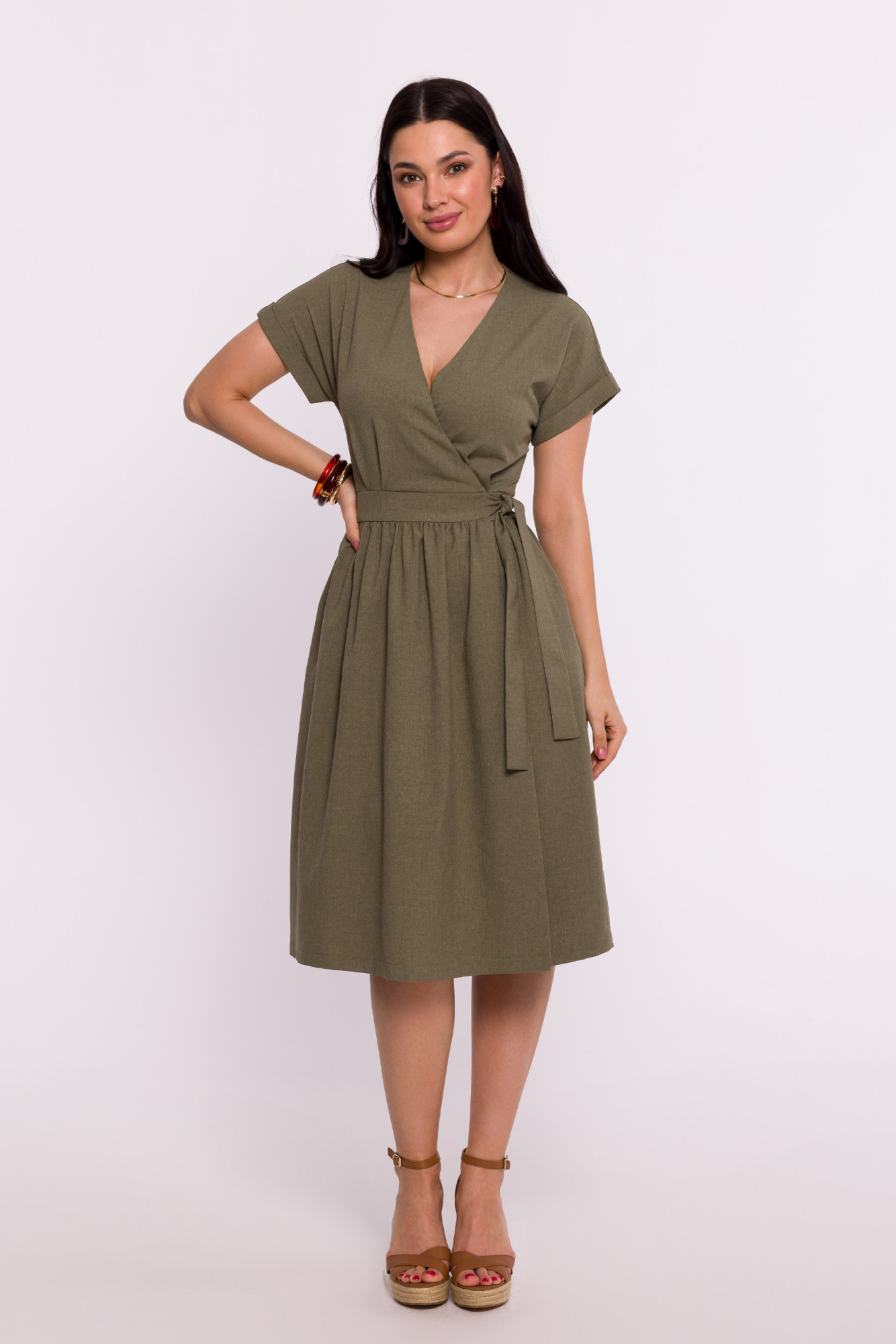 BeWear Šaty B279 Olive L