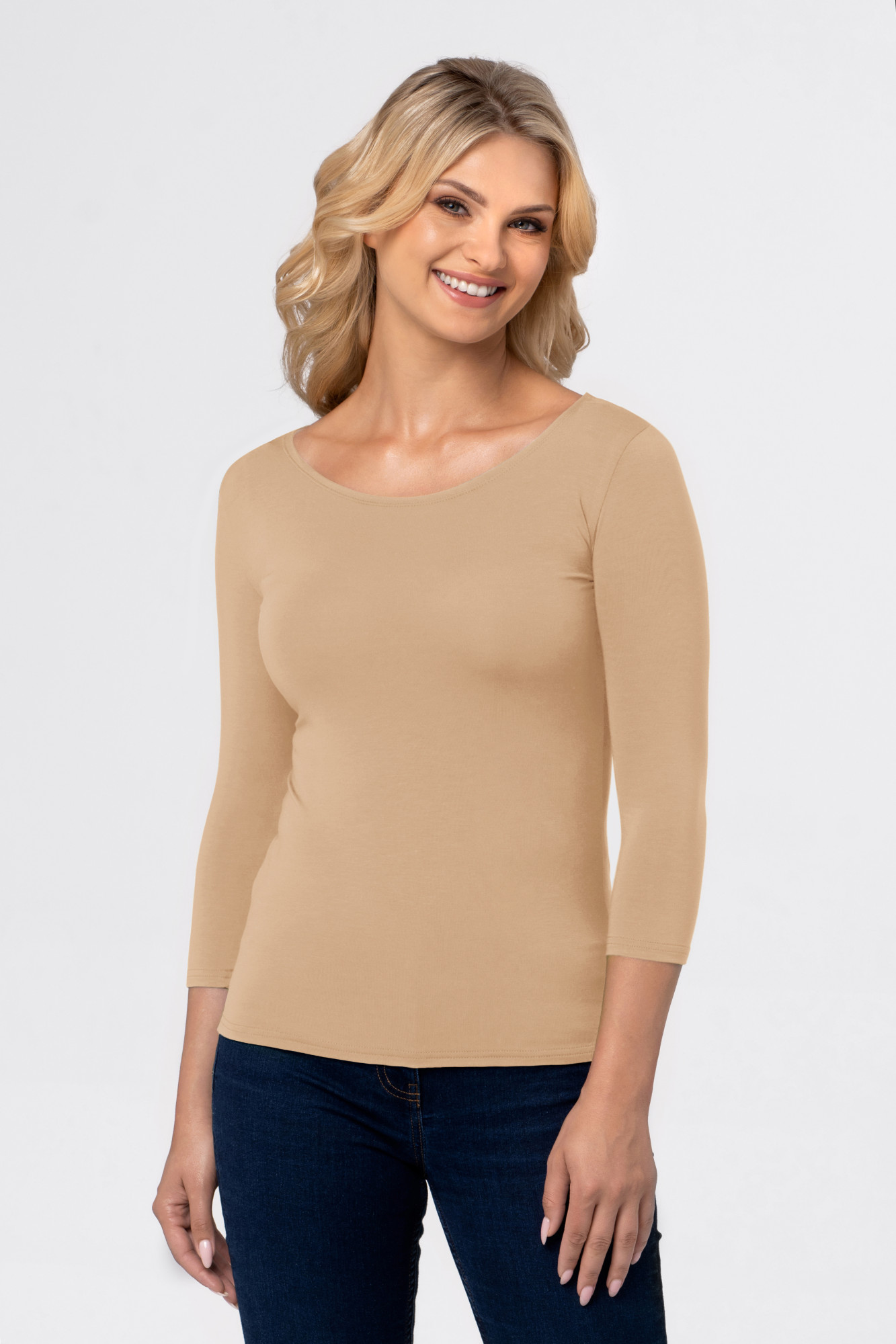 Halenka s 3/4 rukávy Babell Manati Light Beige S