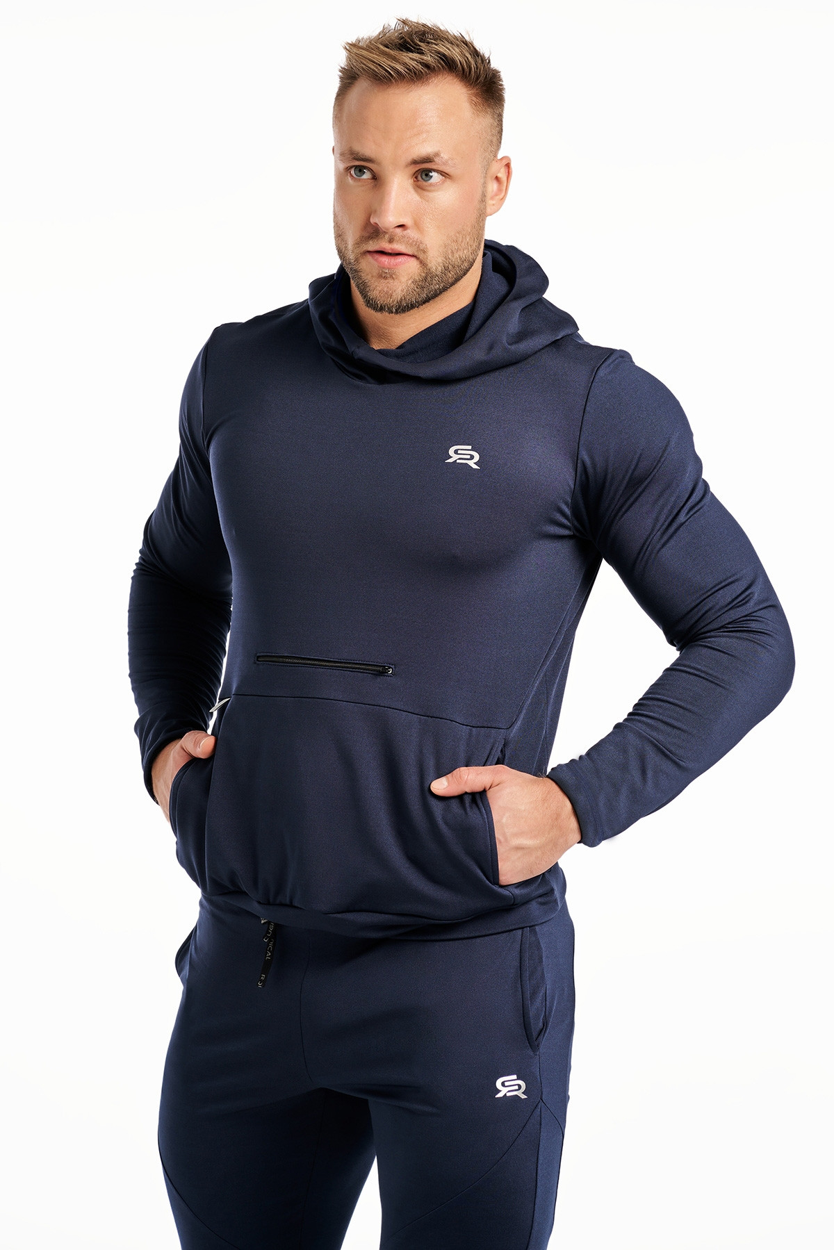 Drsná mikina Radical Snappy Navy Blue XL