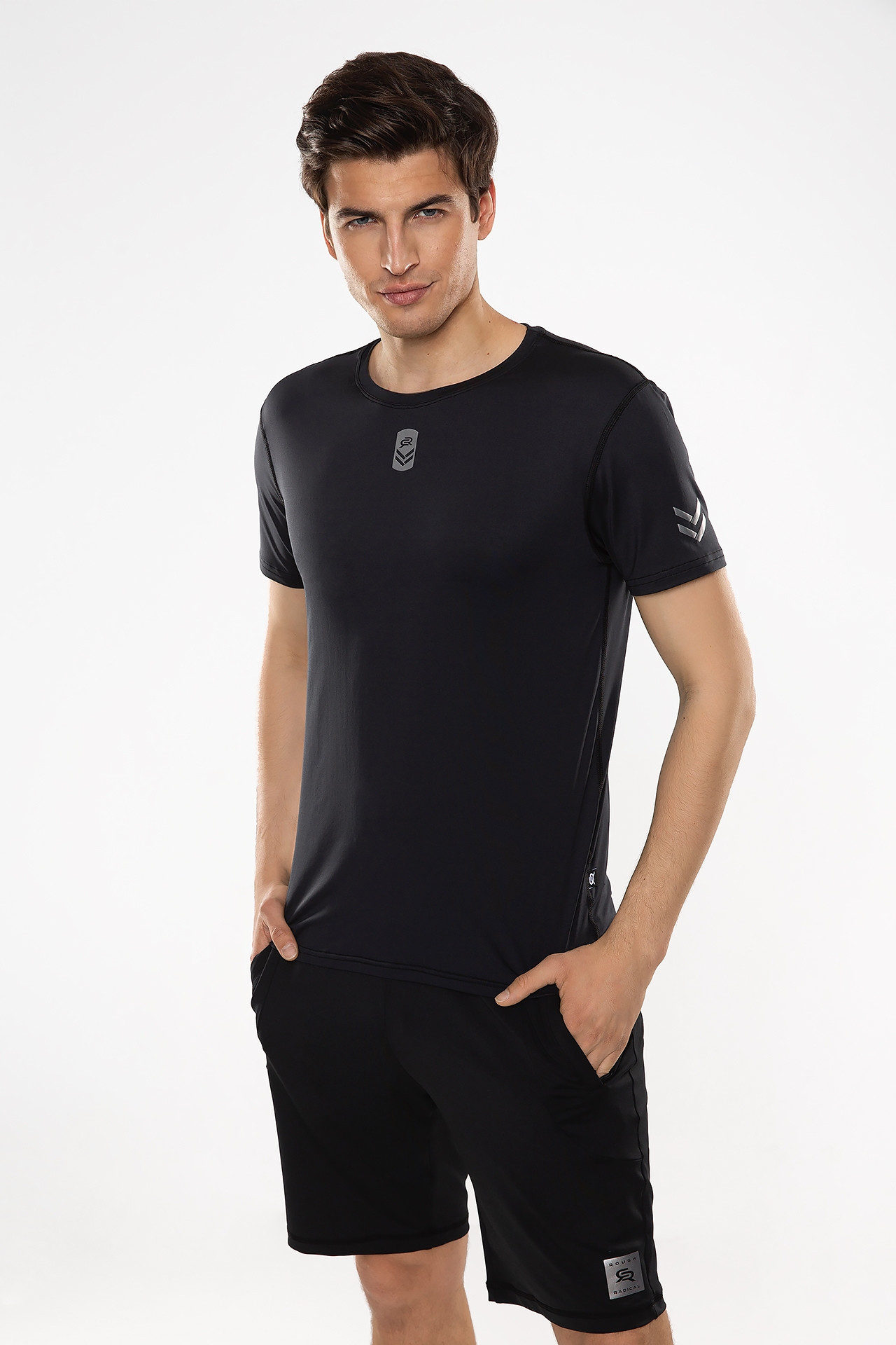 Tričko Rough Radical Basic Tee Black L