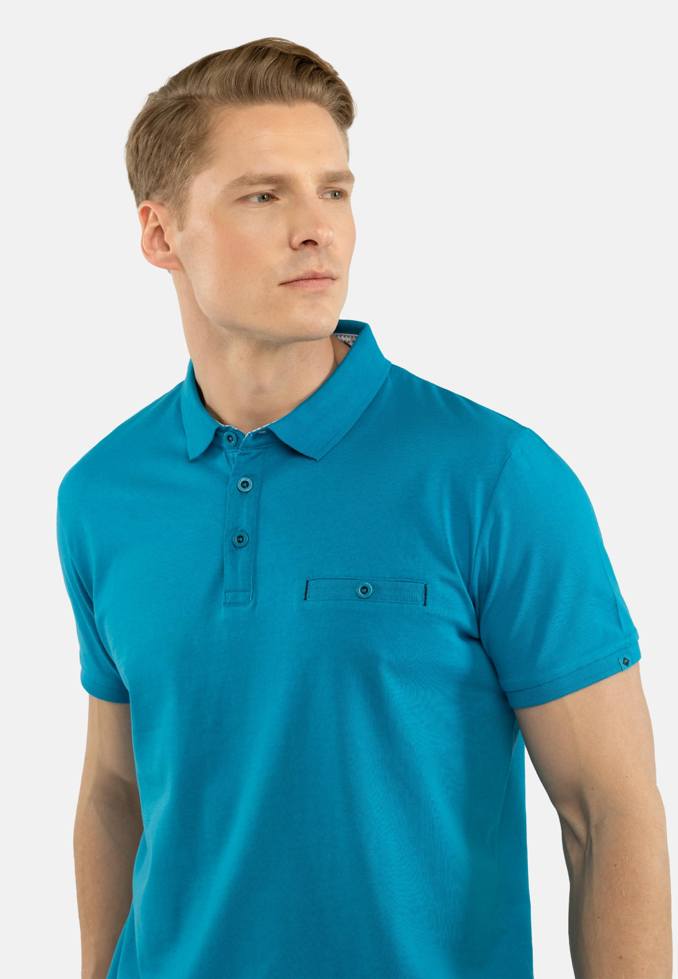 Volcano Polo Tričko O-DYLAN Light Blue XL