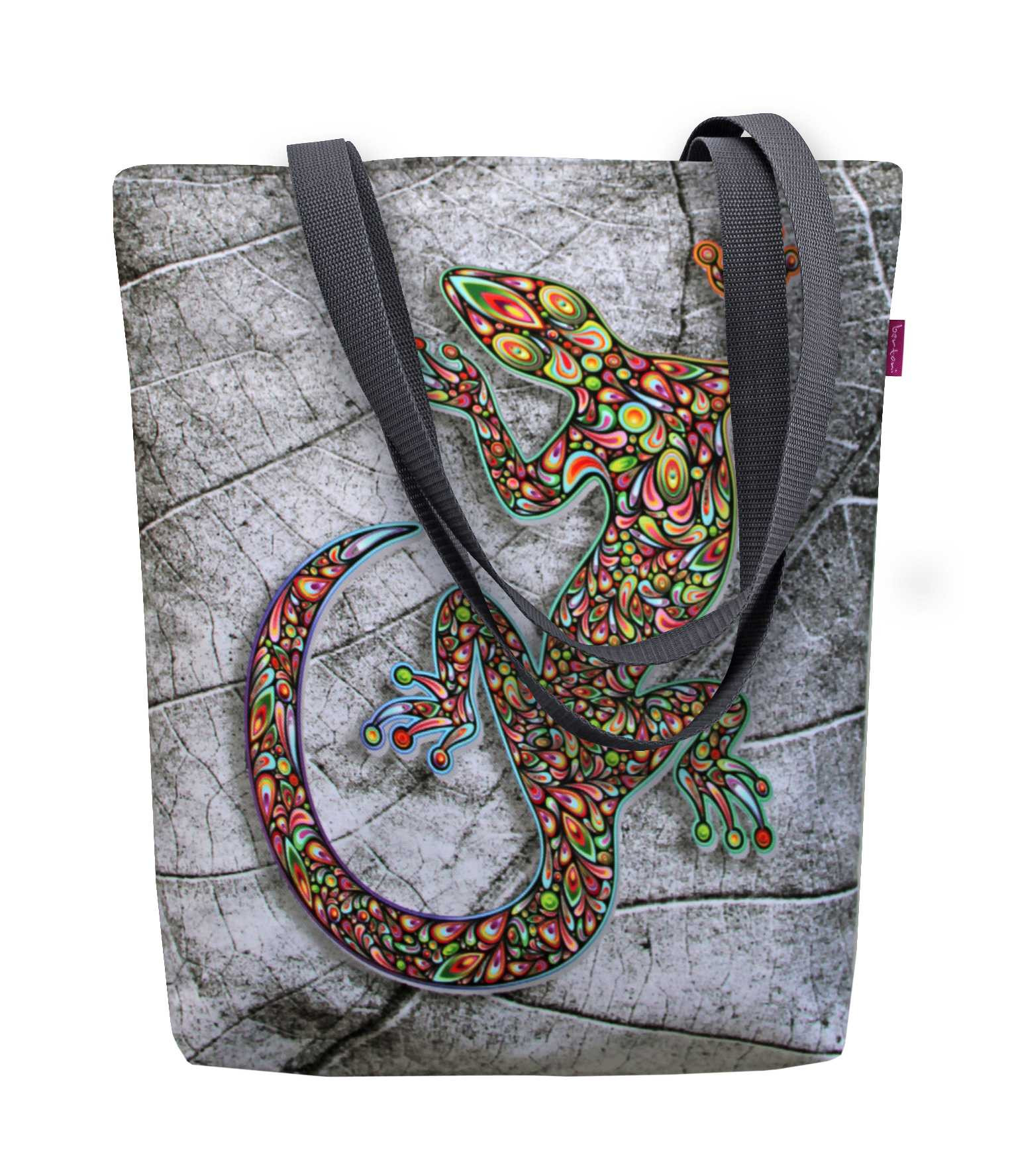 Bertoni Plátěná taška Sunny Lizard Grey 29 cm x 40 cm x 36 cm x 8 cm