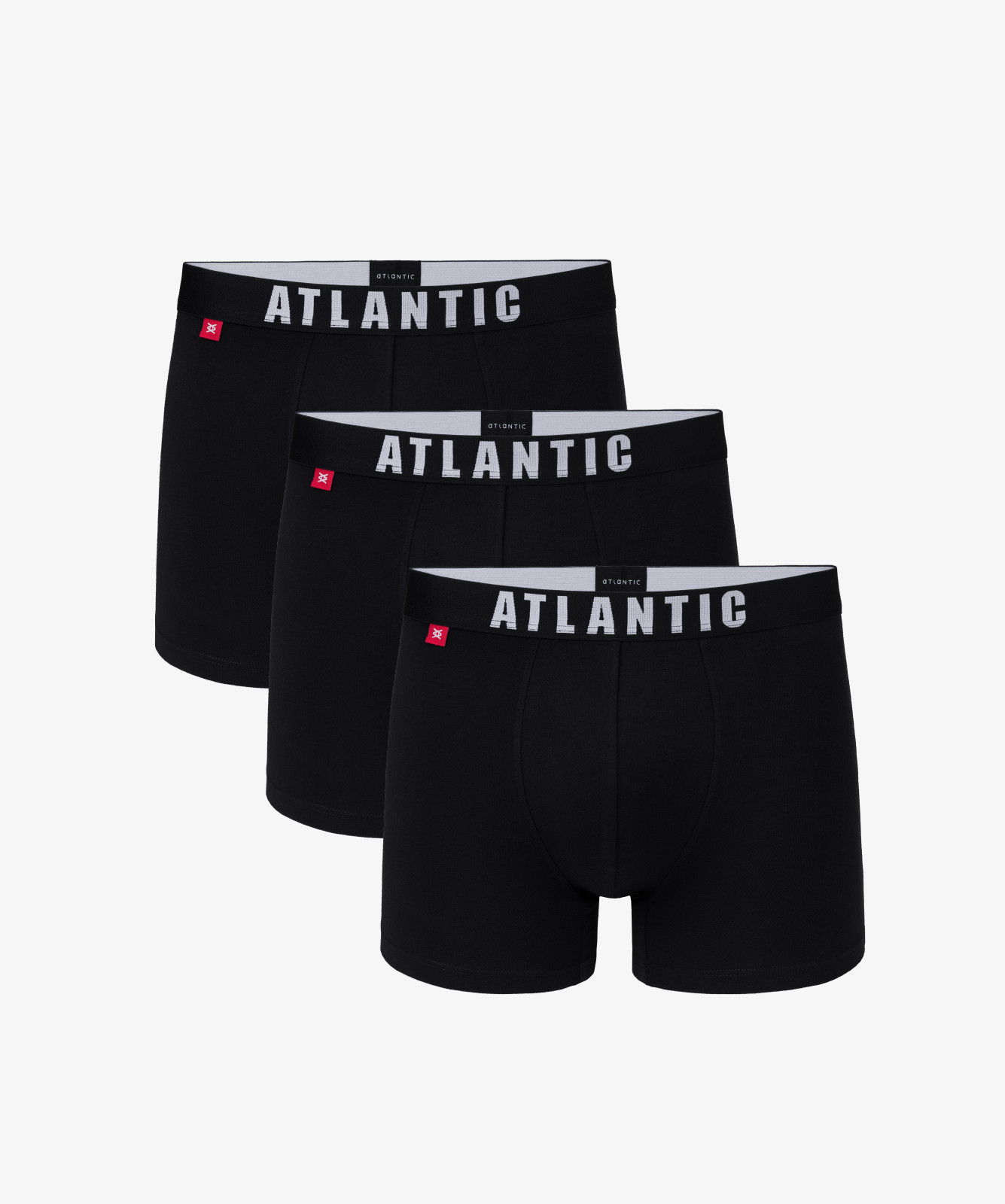 Pánské boxerky ATLANTIC 3Pack - černé Velikost: XXL