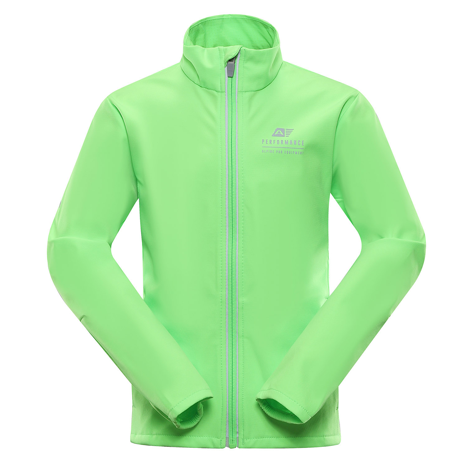 Dětská softshellová bunda s membránou ALPINE PRO MULTO neon green gecko 104-110