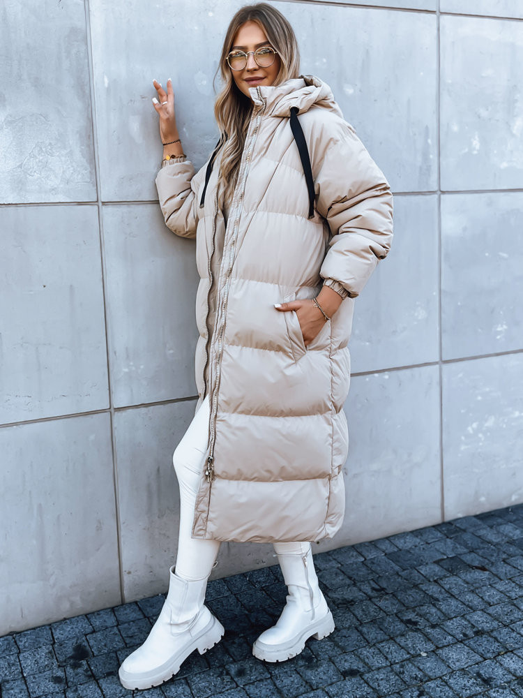 COZYSEASON dámská zimní bunda béžová Dstreet TY3901 Velikost: M