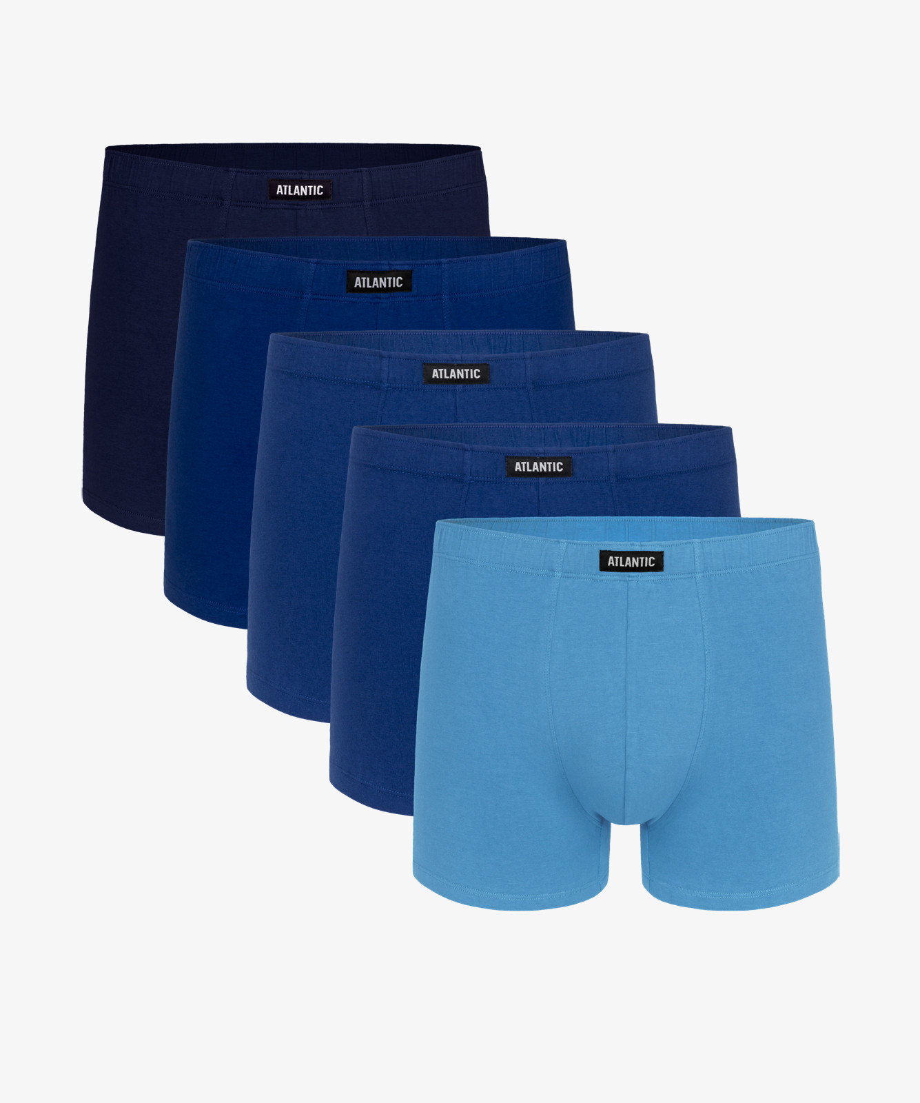 Pánské boxerky ATLANTIC 5Pack - odstíny modré Velikost: XL