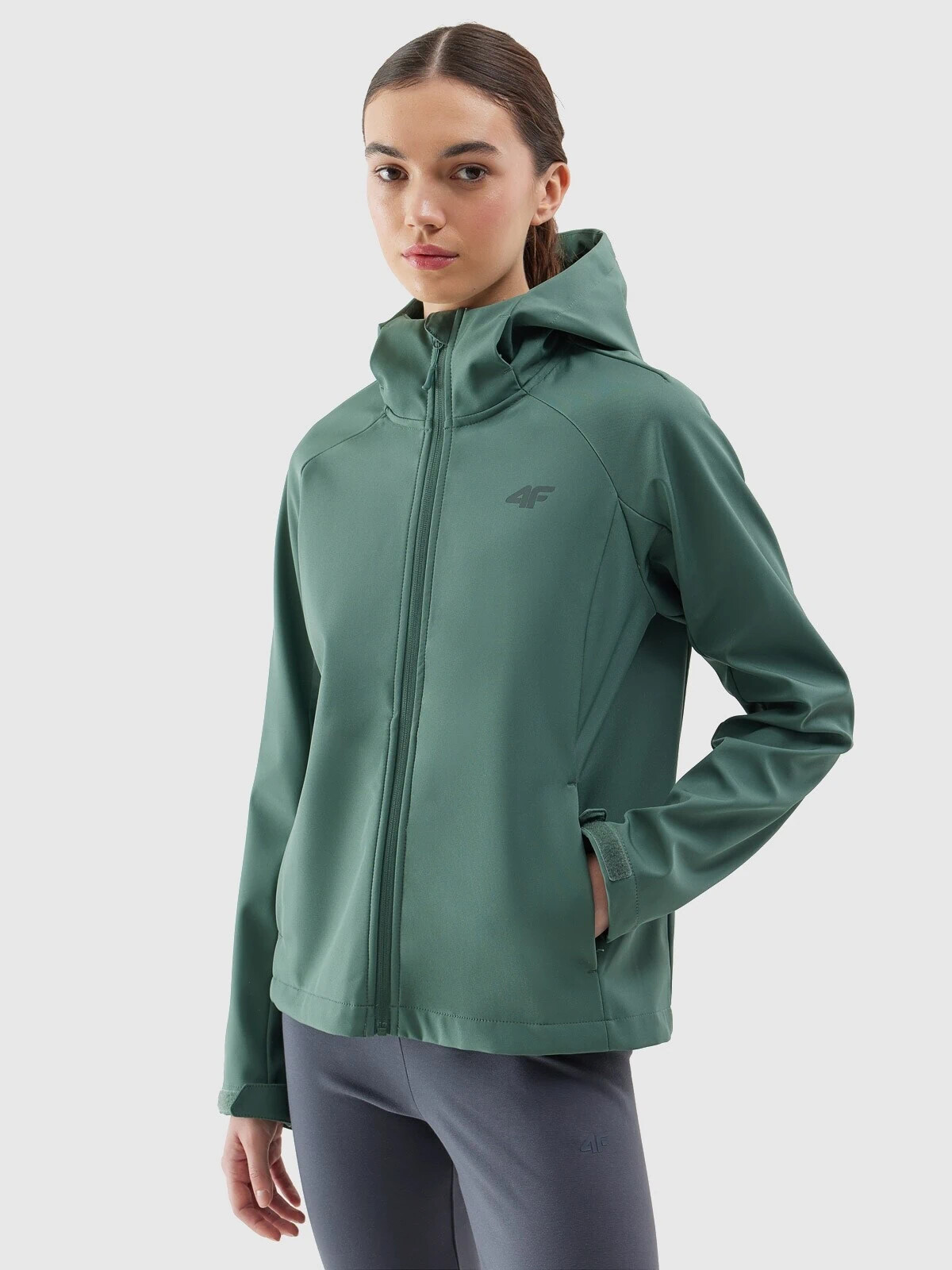 Dámská větruodolná bunda softshell membrána 5000 4F - zelená Velikost: XL