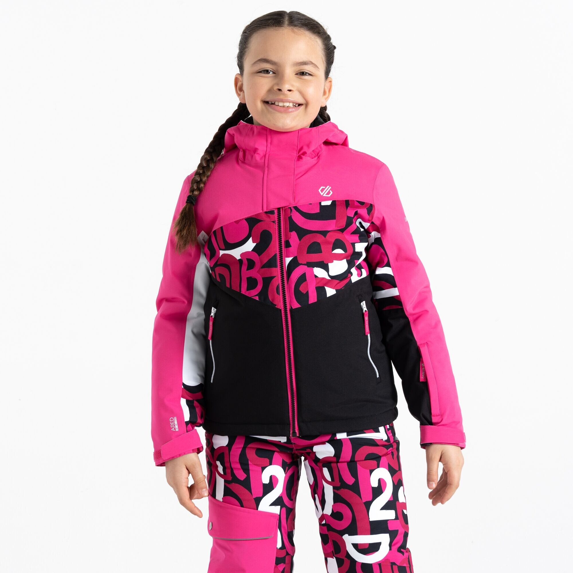 Dětská zimní lyžařská bunda Humour II Jacket DKP401-PNB růžová - Dare2b 7-8 let