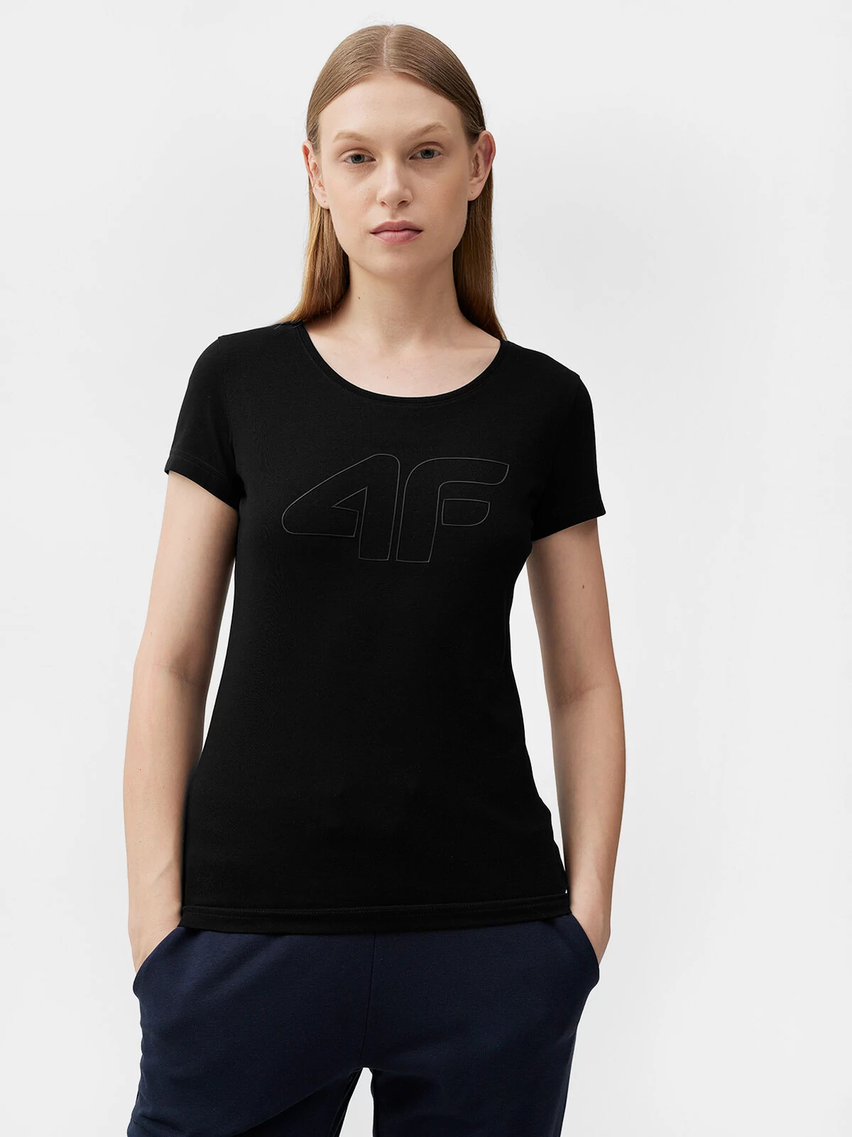 Dámské tričko s potiskem 4FSS23TTSHF583-20S černé - 4F XL
