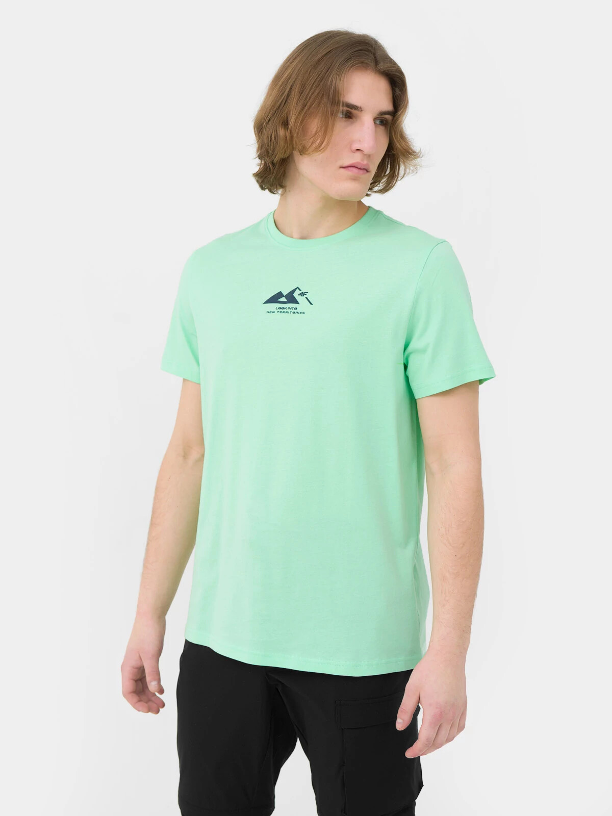 Pánské tričko z organické bavlny 4FSS23TTSHM486-42N zelené - 4F L