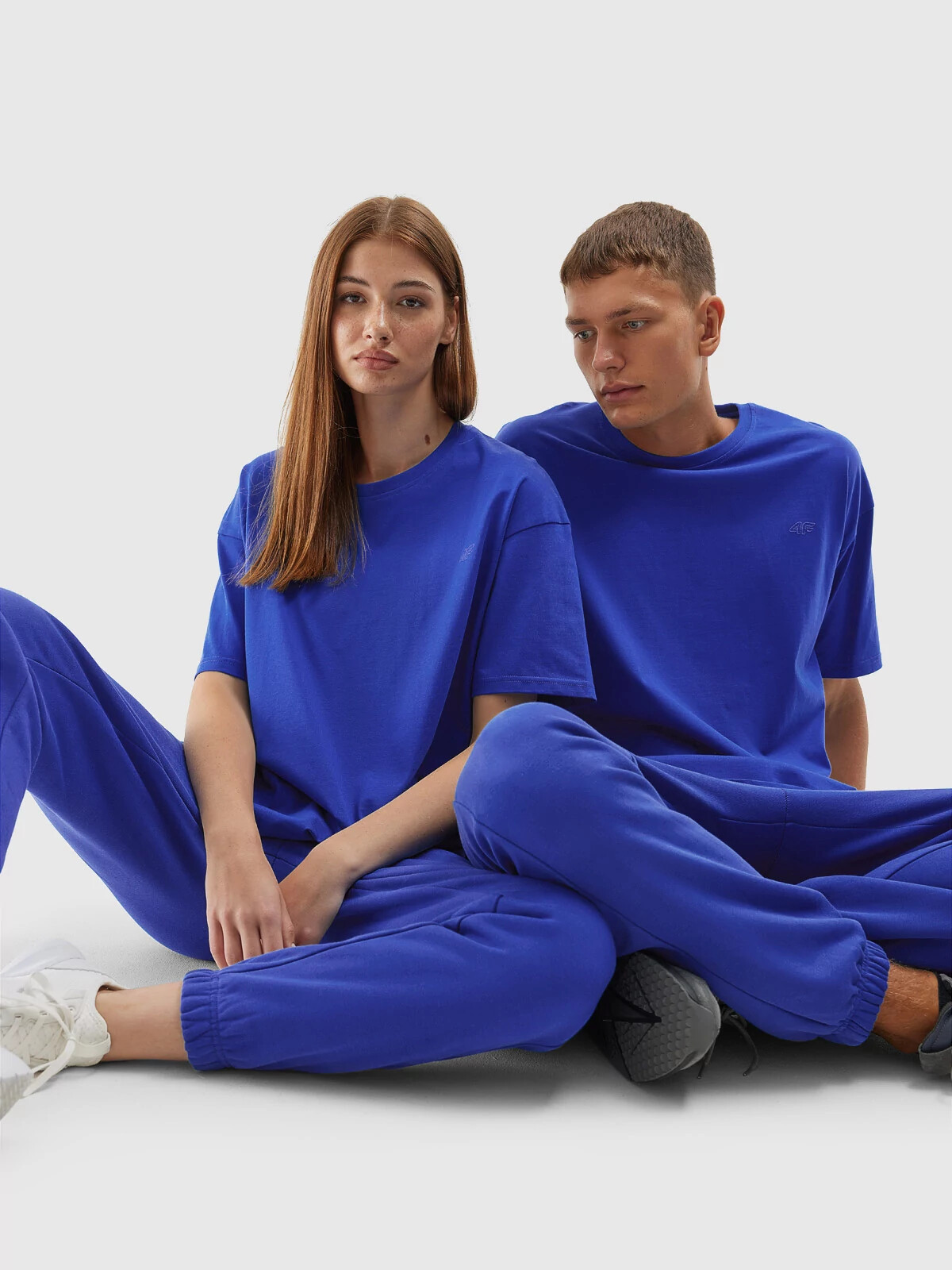 Unisex bavlněné tričko 4FAW23TTSHU0885-36S modré - 4F L