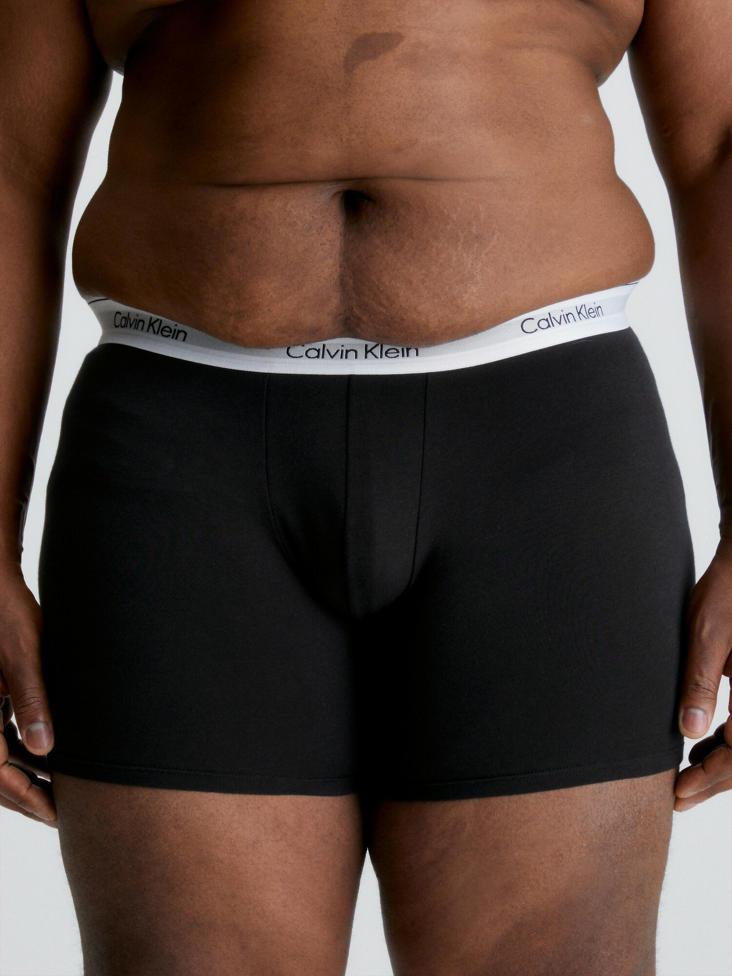 Pánské boxerky Plus Size 3 Pack Boxer Briefs Modern Cotton 000NB3378A001 černá - Calvin Klein 2XL