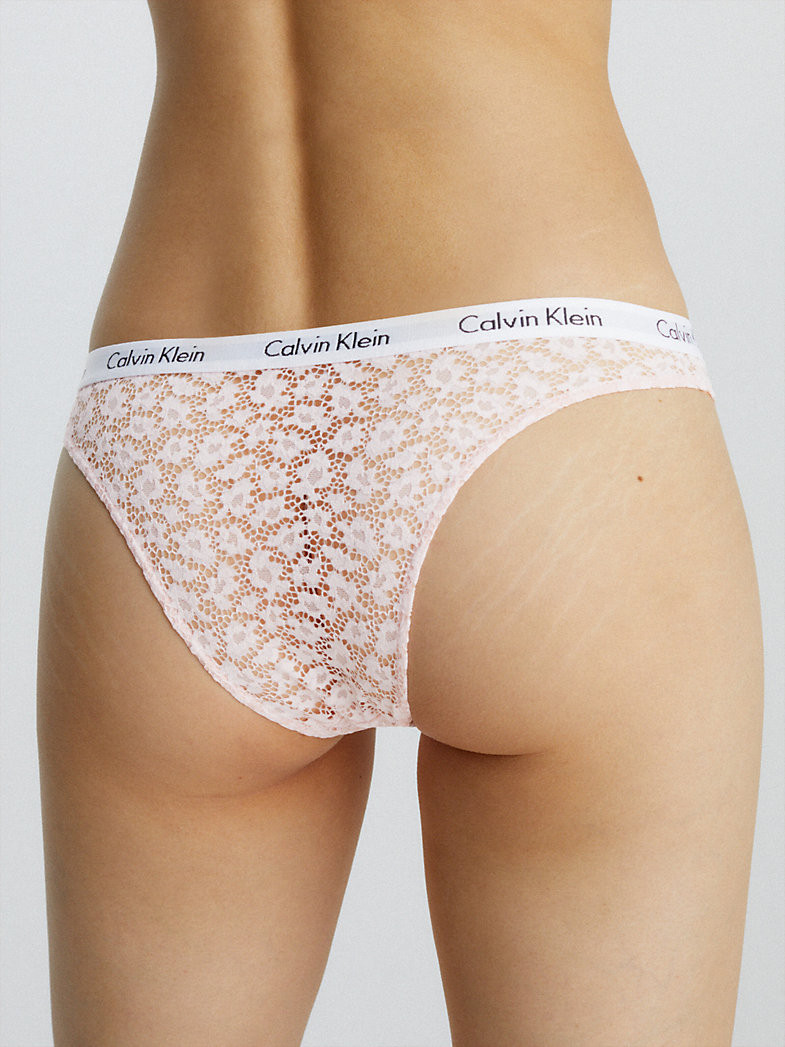 Dámské brazilky Brazilian Briefs Carousel 000QD3859EETE světle růžová - Calvin Klein S