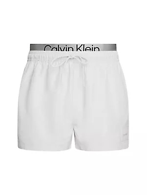 Pánské plavky Tkaný spodní díl SHORT DOUBLE WAISTBAND KM0KM00947CHZ - Calvin Klein XXL
