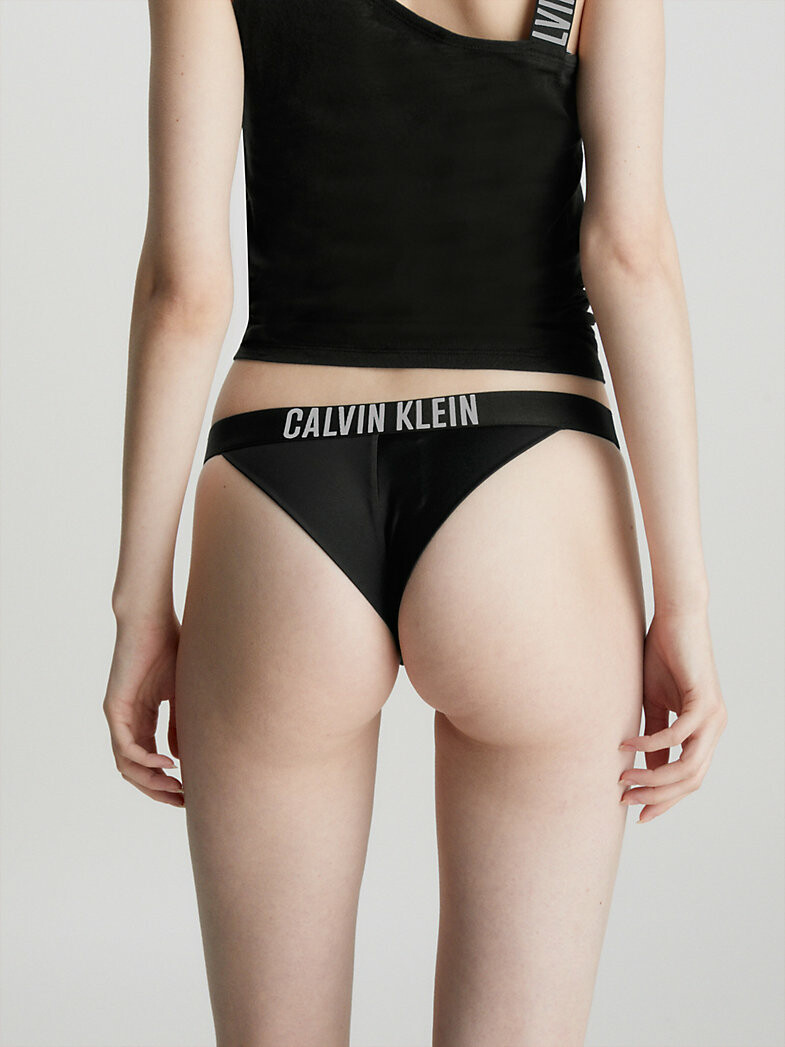 Dámské plavky spodní díl Brazilian Bikini Bottoms Intense Power KW0KW01984BEH černá - Calvin Klein M
