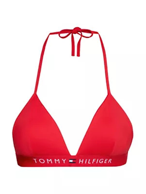 Dámské plavky horní díl FIXED TRIANGLE PADDED BIKINI TOP UW0UW04109XLG červená - Tommy Hilfiger XL