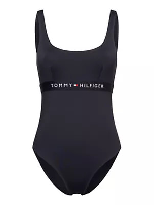 Dámské jednodílné plavky ONE PIECE UW0UW04126DW5 - Tommy Hilfiger XS
