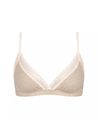 Dámská podprsenka GO Ribbed R Bralette - GRAY - sv. béžová M013 - SLOGGI