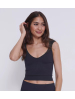 Dámské tílko EVER Infused Aloe Crop Top - BLACK -černé 0004 - SLOGGI