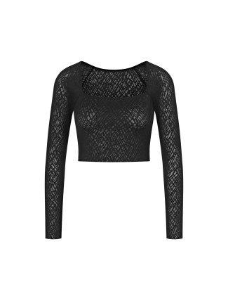 Dámský top ZERO Feel Bliss Top Long Sle. - BLACK - černý 0004 - SLOGGI