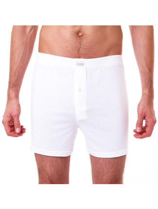 Volné pánské bavlněné boxerky COTTON BOXER - BELLINDA - bílá