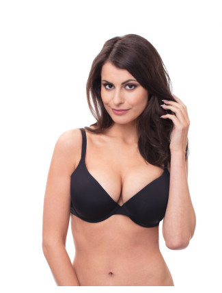 Dámská hladká podprsenka WONDERBRA T-SHIRT PLAIN BRA - WONDERBRA - černá