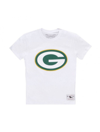 Mitchell & Ness NFL Team Logo Tee Green Bay Pacers M BMTRINTL1053-GBPWHIT