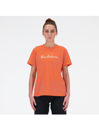 Tričko New Balance S/S Script Tee Gfr W WT41909GFR